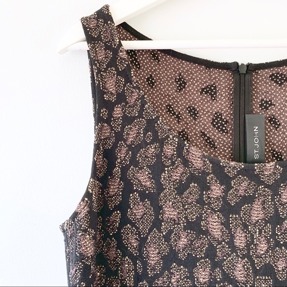St. John sleeveless sheath print dress - Picture 2 of 5